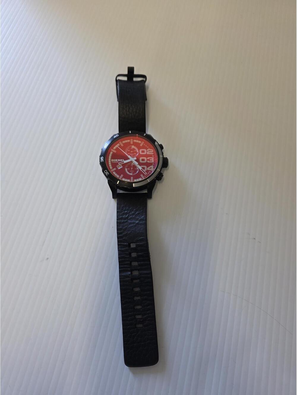Diesel Men's Double Down Series Quartz Black Watch DZ4311- NEEDS BATTERY